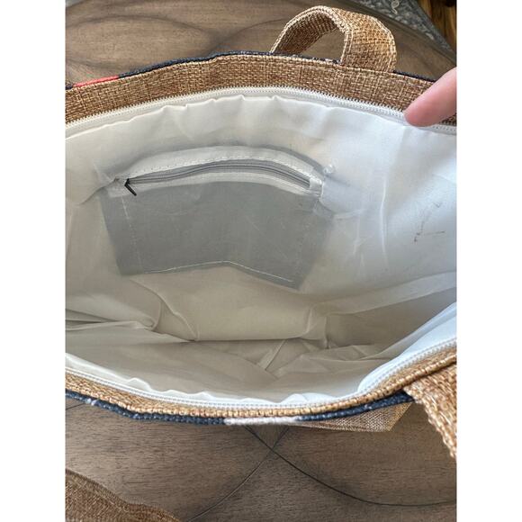 Fun Beach Bag / Tote / Purse - Summer Vibes & Practical Too!  NWOT 17x14 - Picture 4 of 6